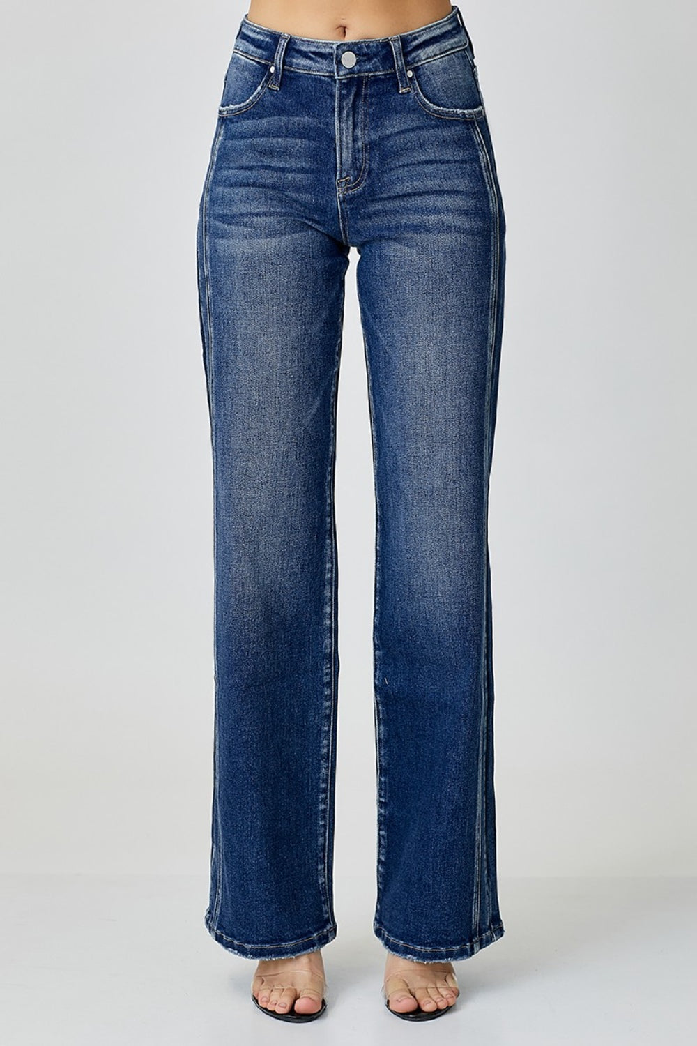 RISEN Mid Rise Straight Jeans