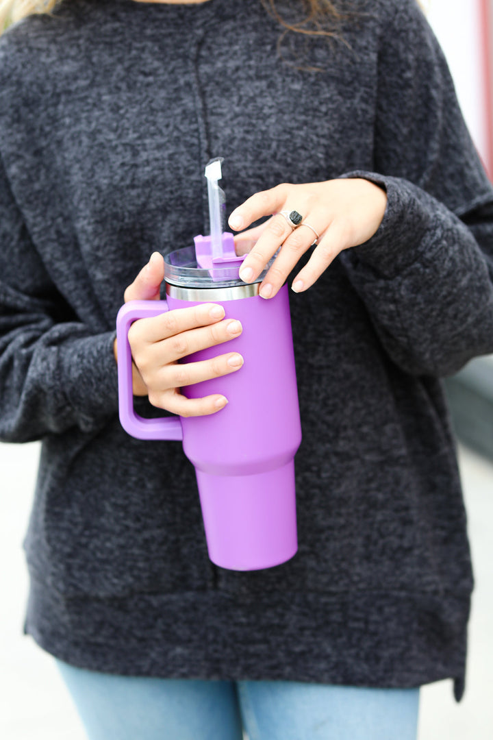 Magenta Insulated 38oz. Tumbler with Straw