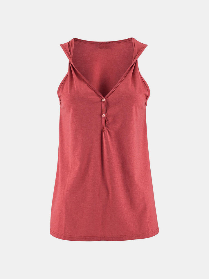 V-Neck Wide Strap Tank