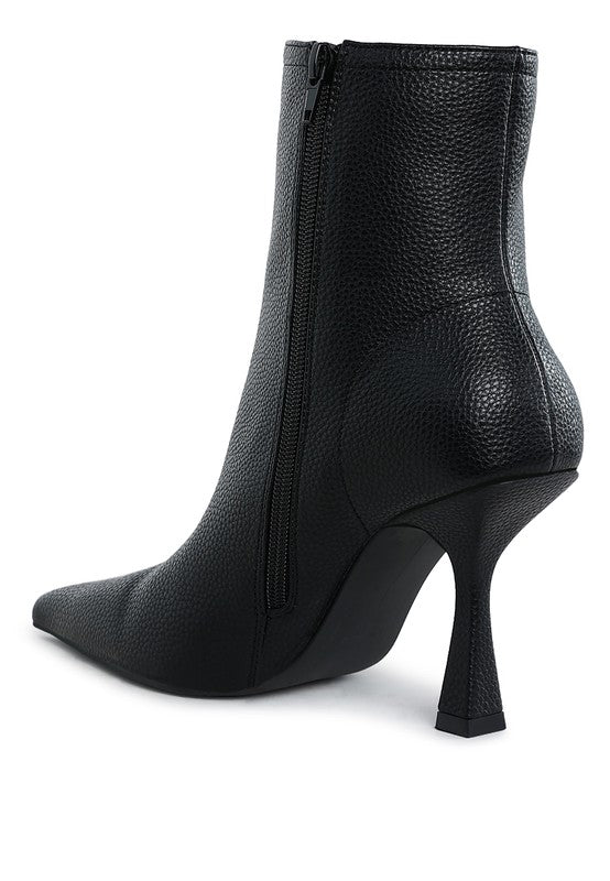 Farnak Pleather Pointed Toe Ankle Boots