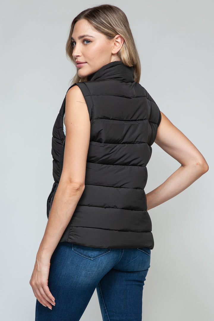 Snobbish Zip Up Turtleneck Vest with Pockets