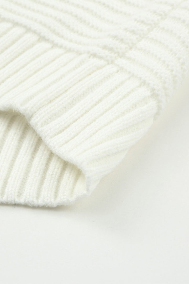 Color Block Round Neck Long Sleeve Sweater