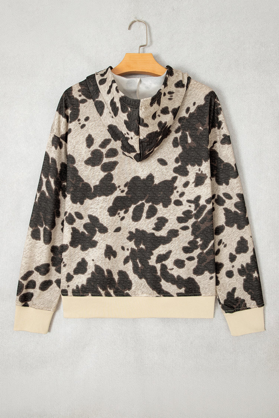 Western Cow Print Kangaroo Pocket Hoodie