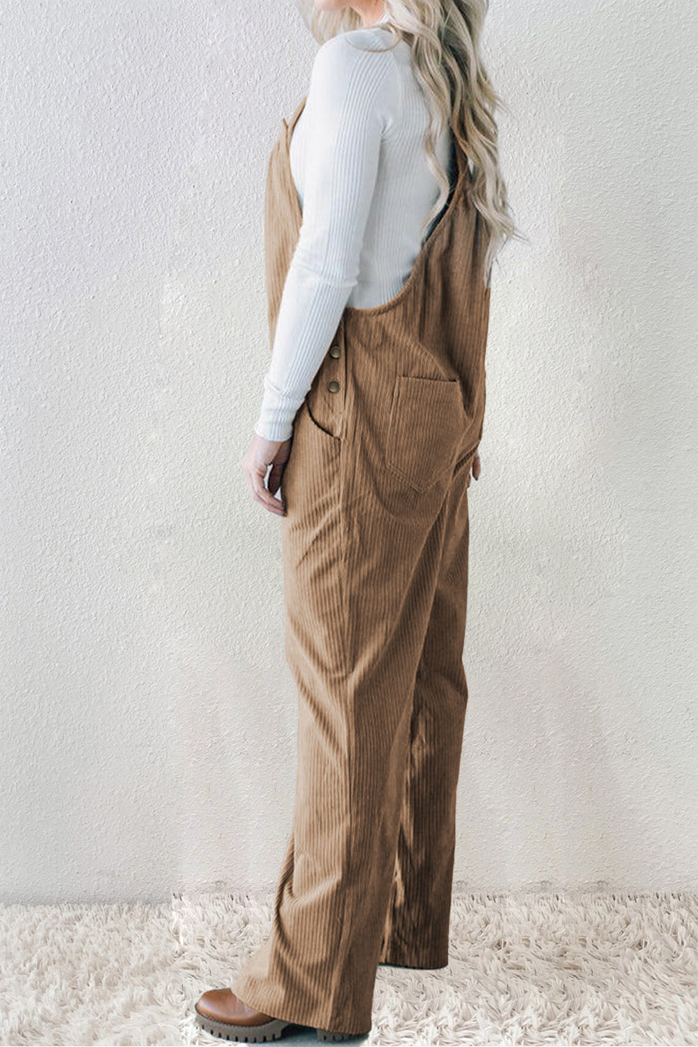 Square Neck Wide Strap Overalls