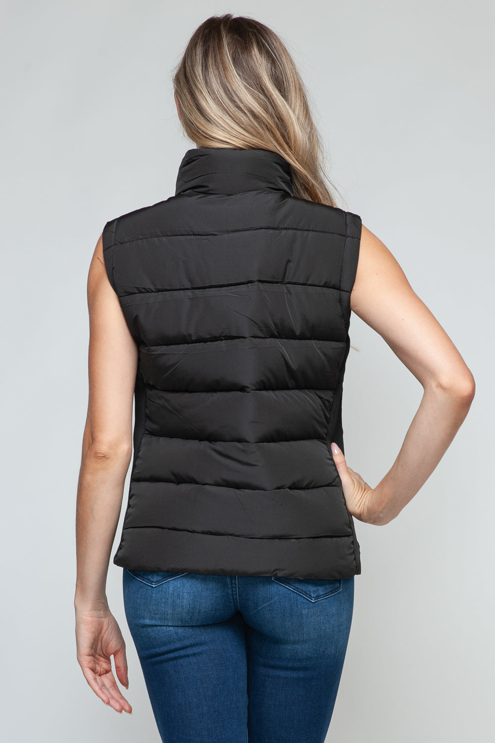 Snobbish Zip Up Turtleneck Vest with Pockets