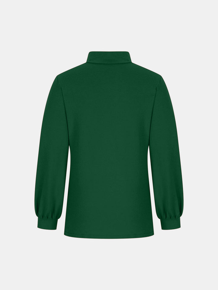 Full Size Mock Neck Long Sleeve T-Shirt