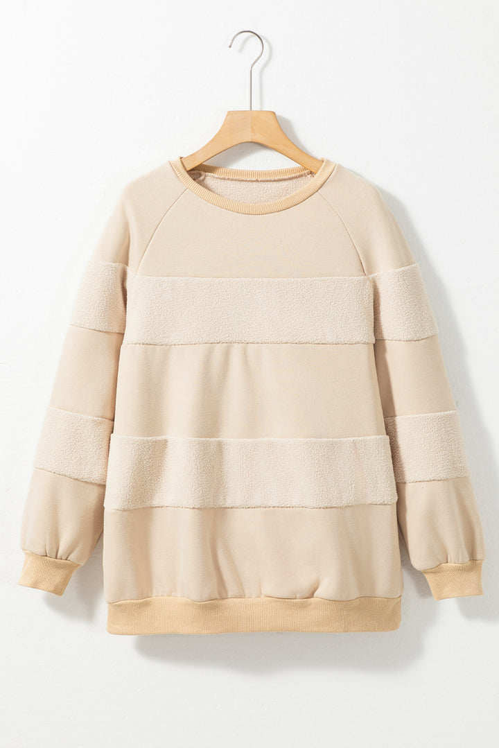 Round Neck Raglan Sleeve Sweatshirt