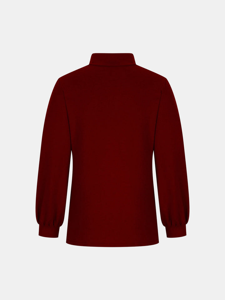 Full Size Mock Neck Long Sleeve T-Shirt