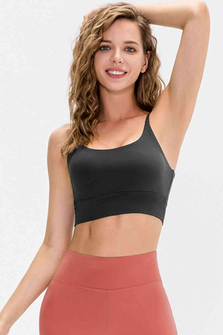 Scoop Neck Long Active Bra