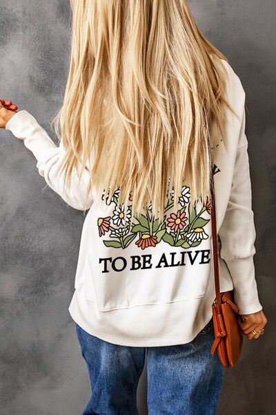 BEAUTIFUL DAY TO BE ALIVE Half Snap Hoodie