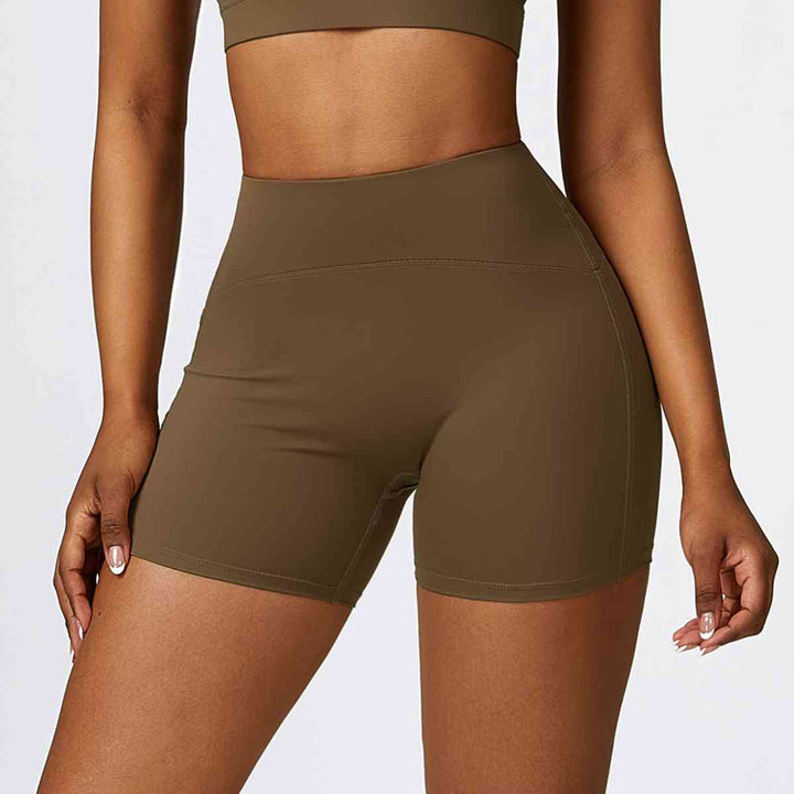 Wide Waistband Slim Fit Sports Shorts