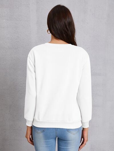 HOWDY Round Neck Dropped Shoulder Sweatshirt