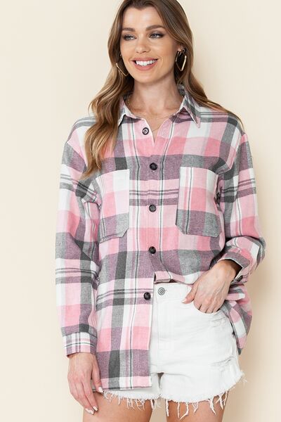 Plaid Button Up Long Sleeve Shirt