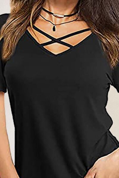 Crisscross Short Sleeve T-Shirt