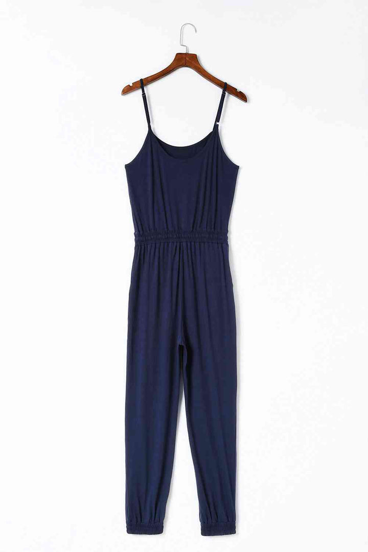 Spaghetti Strap Jumpsuit with Pockets