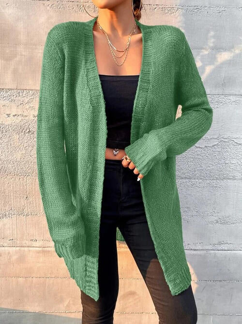 Open Front Long Sleeve Cardigan