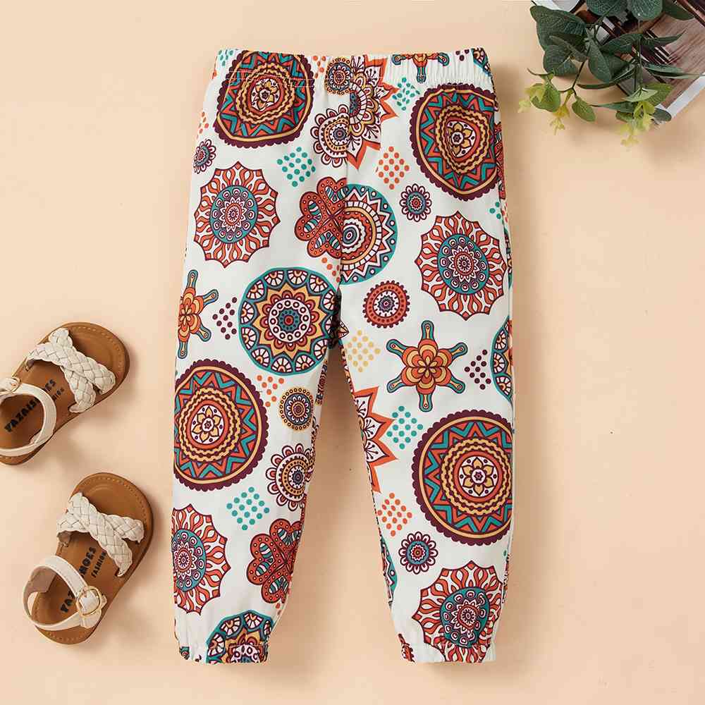 Printed Halter Neck Top and Pants Set