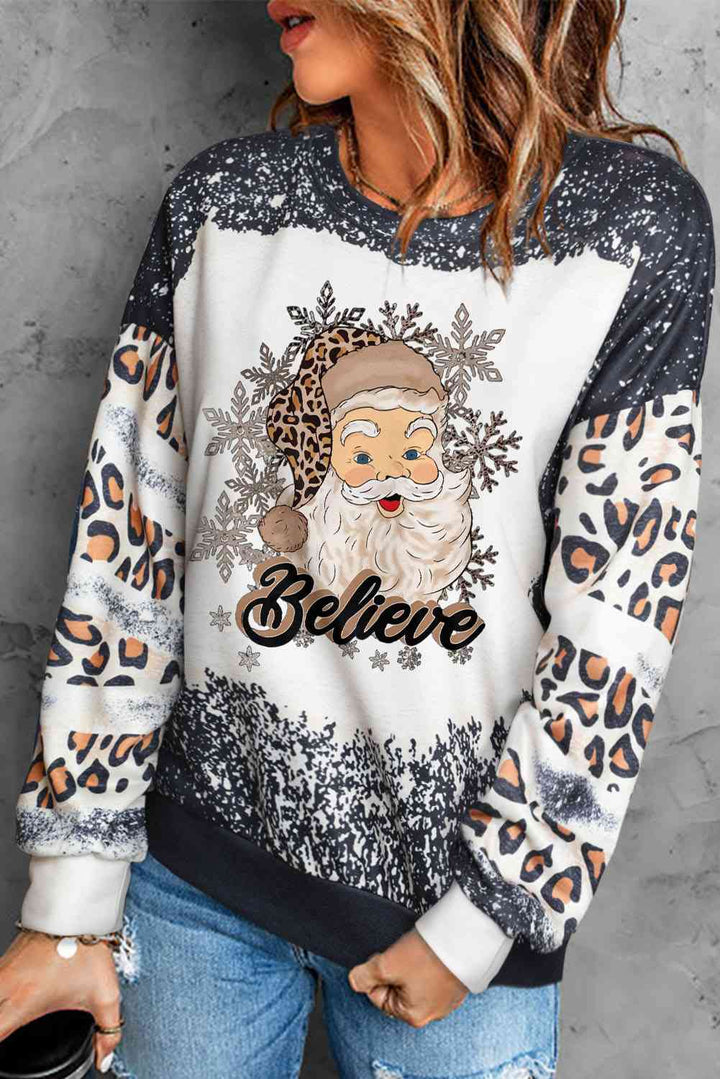 BELIEVE Santa Graphic Sweatshirt