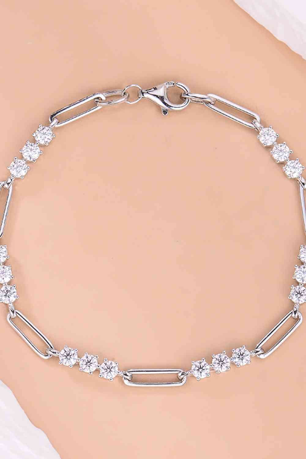 1.8 Carat Moissanite 925 Sterling Silver Bracelet