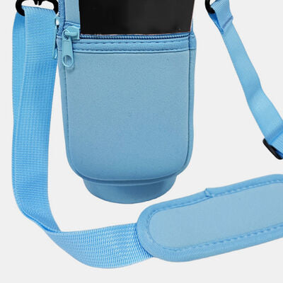 Insulated Tumbler Cup Sleeve With Adjustable Shoulder Strap