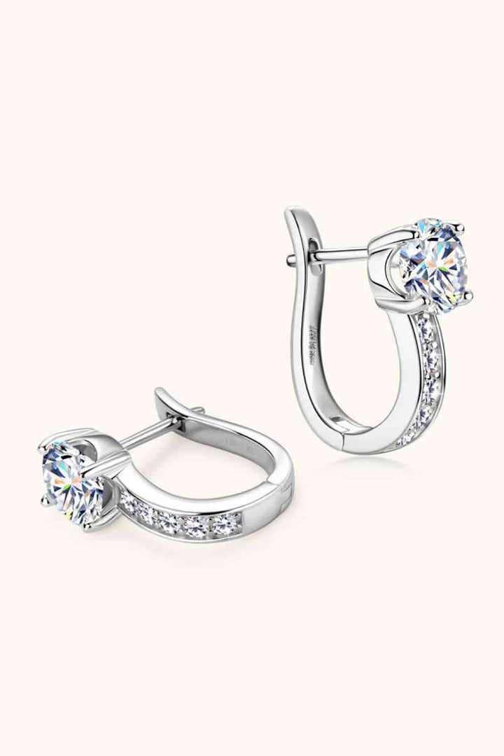 2 Carat Moissanite 925 Sterling Silver Earrings