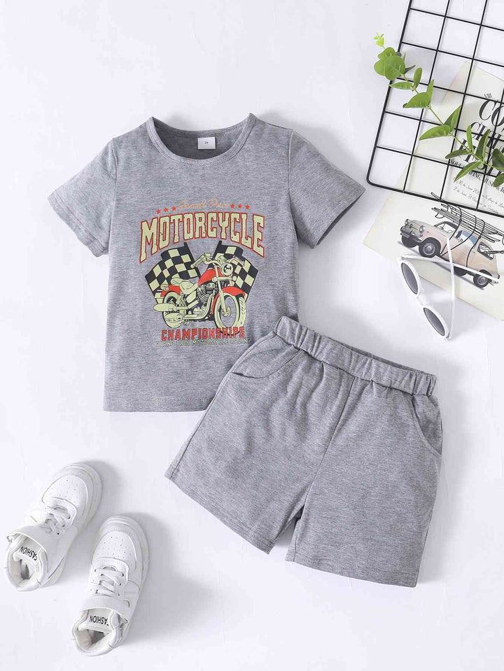 Boys CHAMPIONSHIPS Graphic Tee and Shorts Set