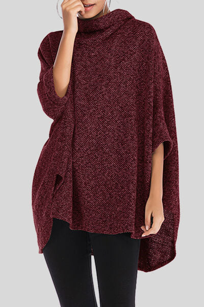 Turtleneck Batwing Sleeve Sweater