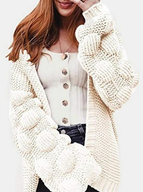 Open Front Long Sleeve Cardigan